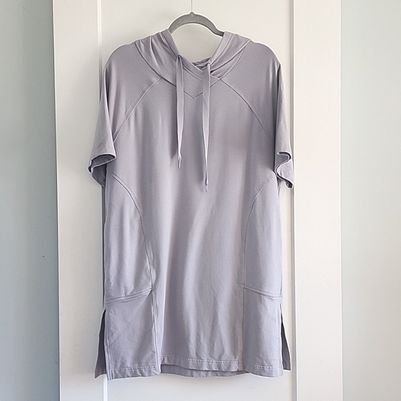 Athleta Cabana Tunic Hoodie Dress size Medium in lavender - Picture 4 of 9